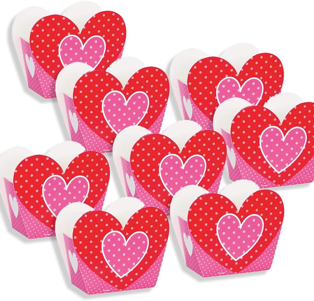 Pack of 8 Heart Favor Boxes