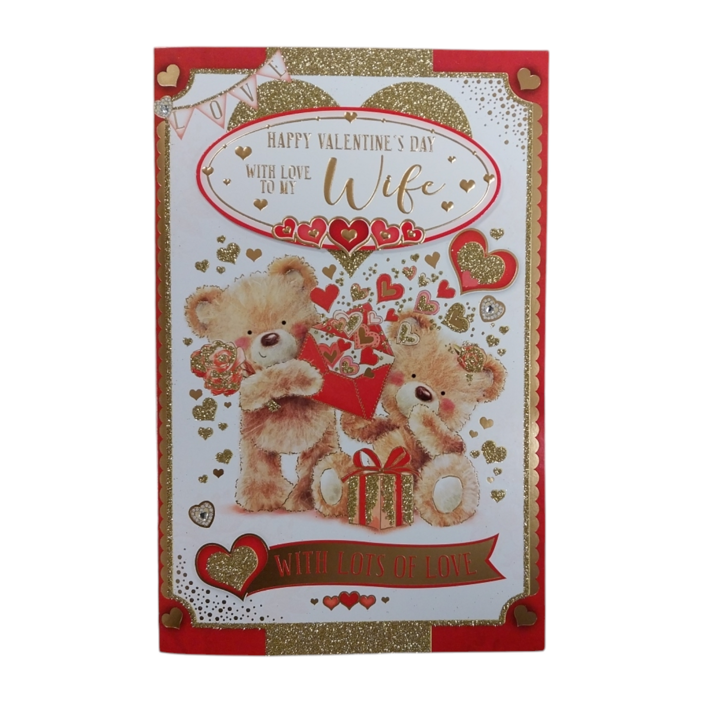 To My Wife Lovely Teddies Valentine's Day Boxed Card