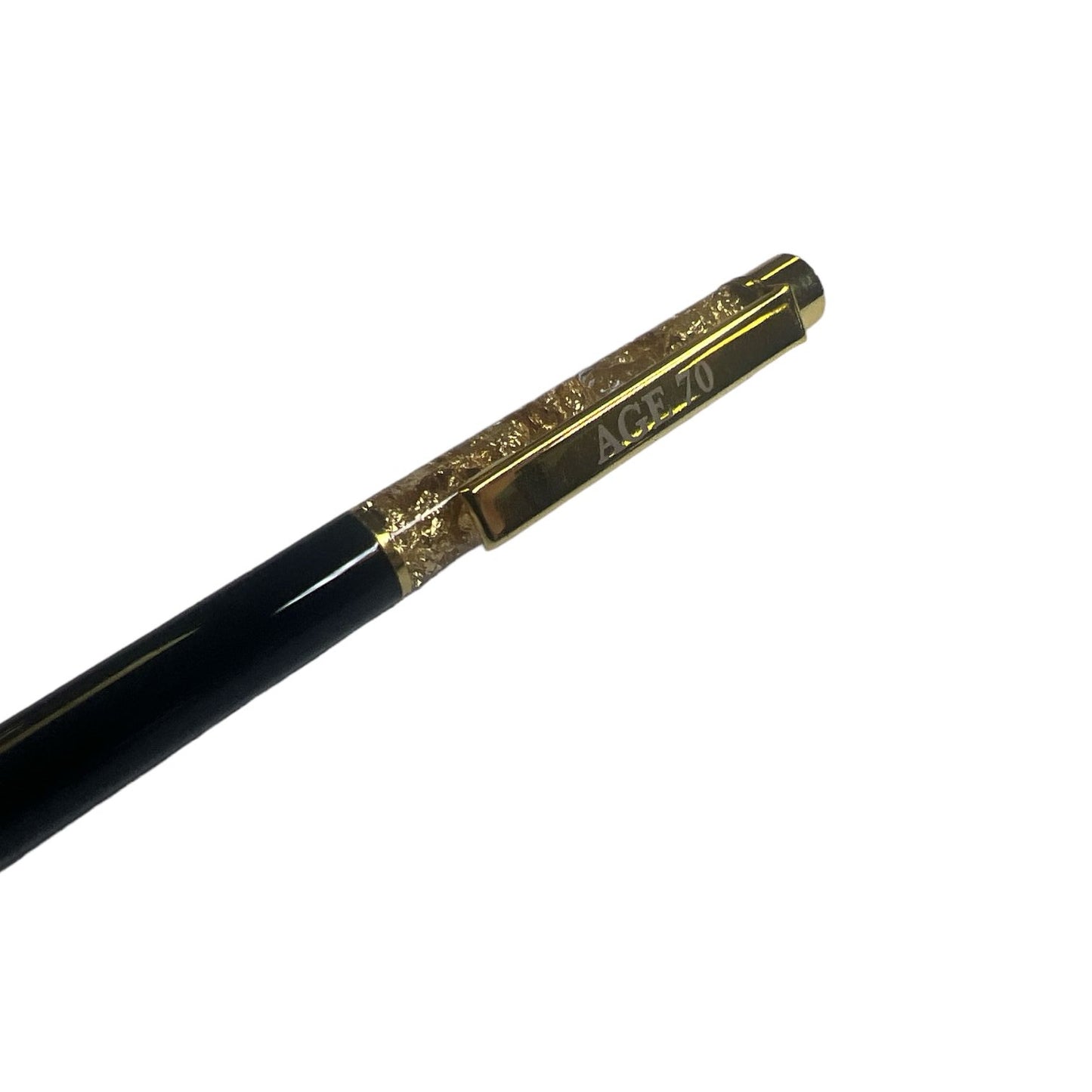 Age 70 Captioned Gold Leaf Ballpoint Gift Pen