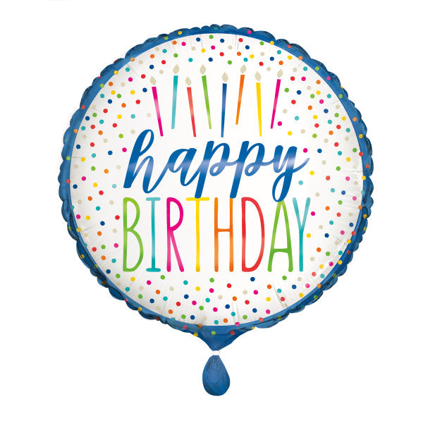 Silver Style Birthday Foil Balloon 18"