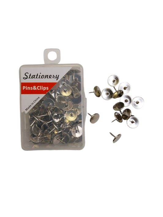 Pack of 100 Flat Top Thumb Tacks