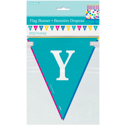 9ft Confetti Cake Birthday Flag Banner