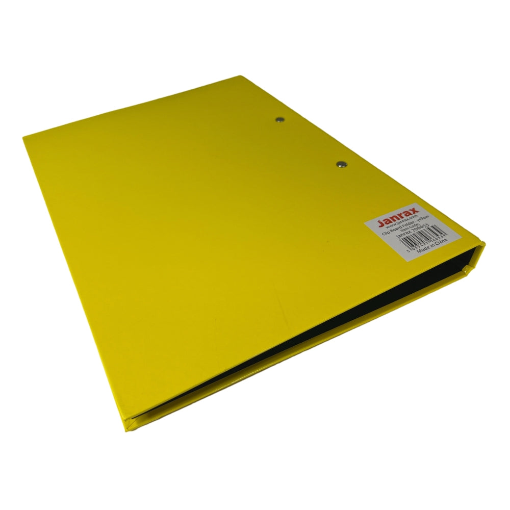 Yellow A4 Clipboard Document Clamp File Folder