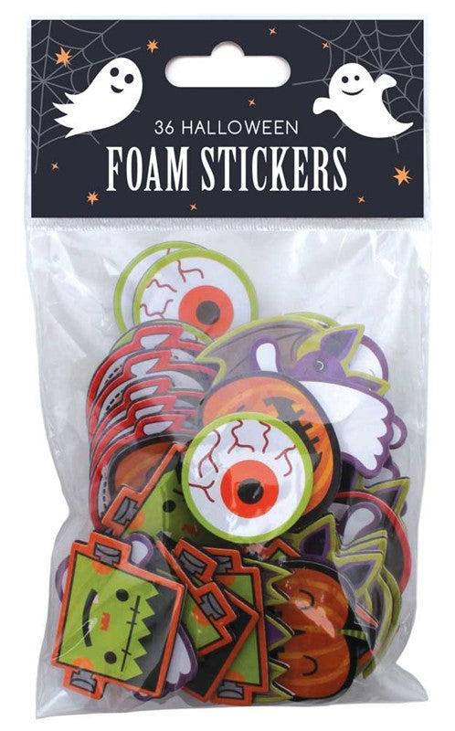 Pack of 36 Halloween Foam Stickers