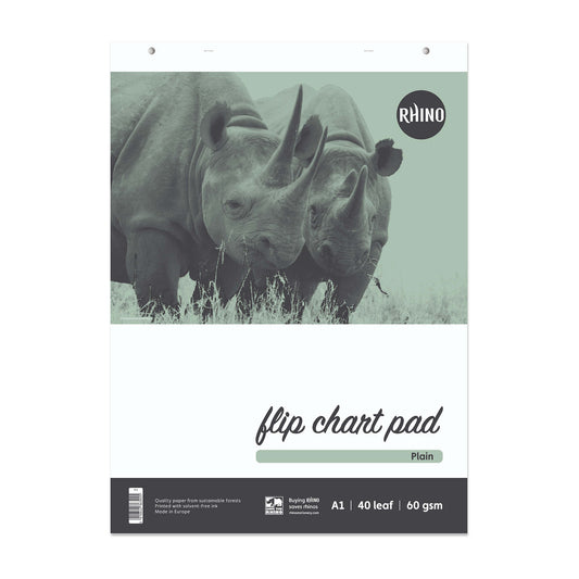 Rhino A1 Pad 40 Leaf Plain Flip Chart