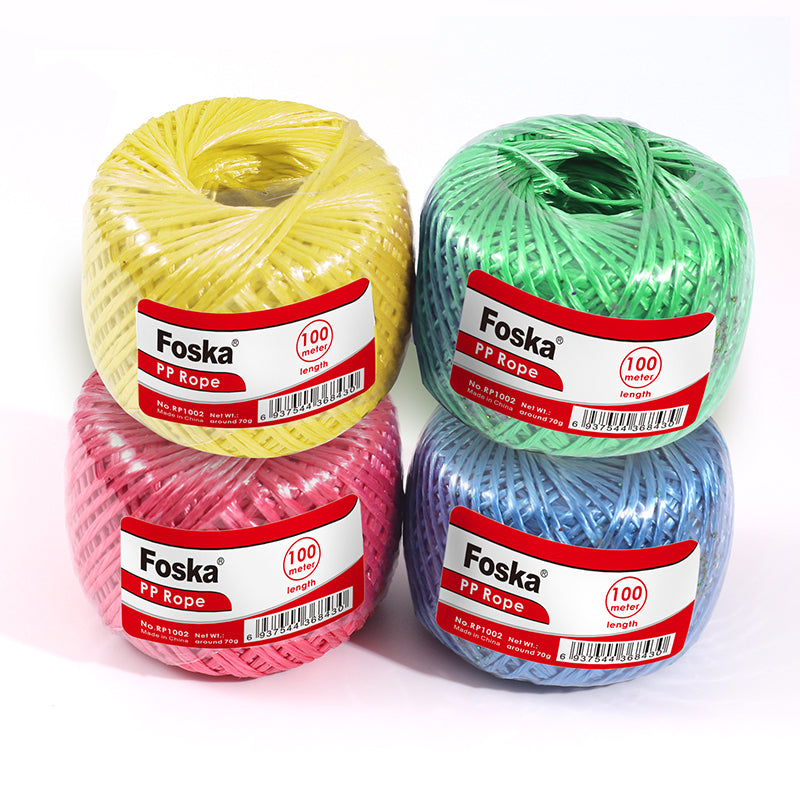 100m Coloured PP String Rope 70g