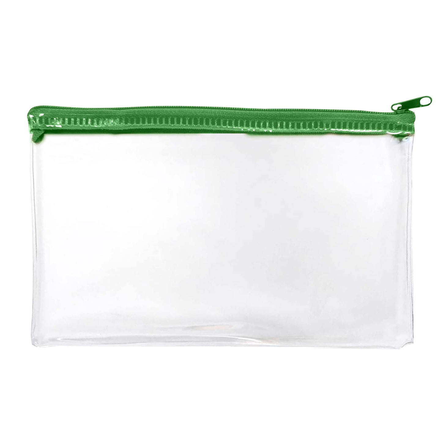 Janrax 8x5" Green Zip Clear Exam Pencil Case