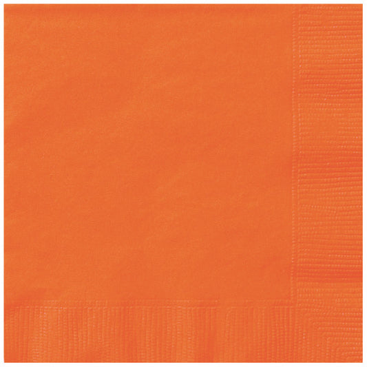 Pack of 20 Pumpkin Orange Solid Luncheon Napkins