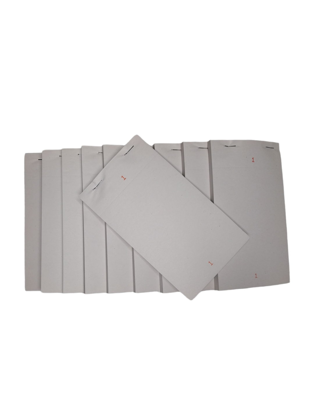 Pack of 10 95mm x 165mm Plain White Numbered Service Pads