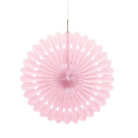 Lovely Pink Solid 16" Tissue Paper Fan