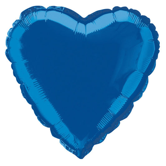 Royal Blue Solid Heart Foil Balloon 18"