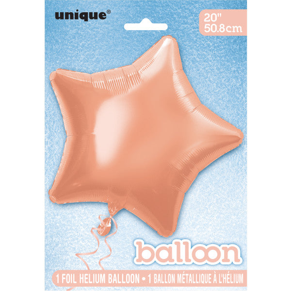 20" Rose Gold Star Foil Balloon