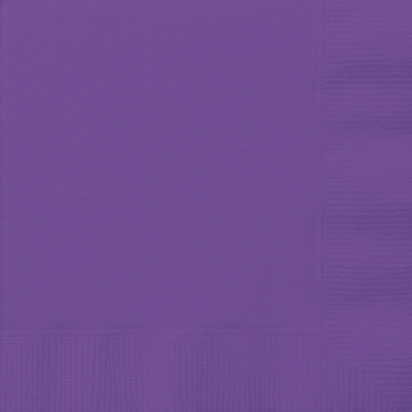 Pack of 20 Neon Purple Solid Luncheon Napkins