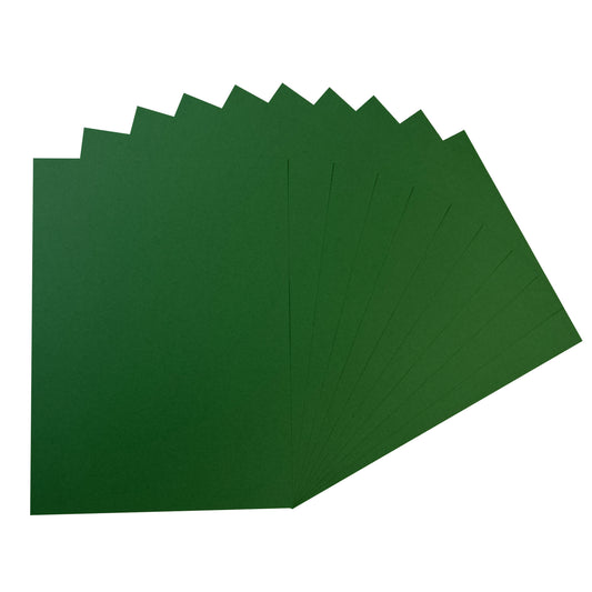 Pack of 50 A5 Dark Green Coloured Card 160gsm Sheets