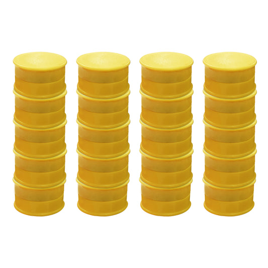 Pack of 36 Yellow Coloured Round Flat Magnets - 24mm Whiteboard Notice Board Office Fridge