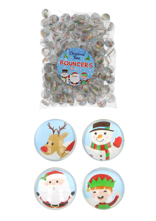 Pack of 100 Christmas Bouncy Jet Balls (3.3 cm)