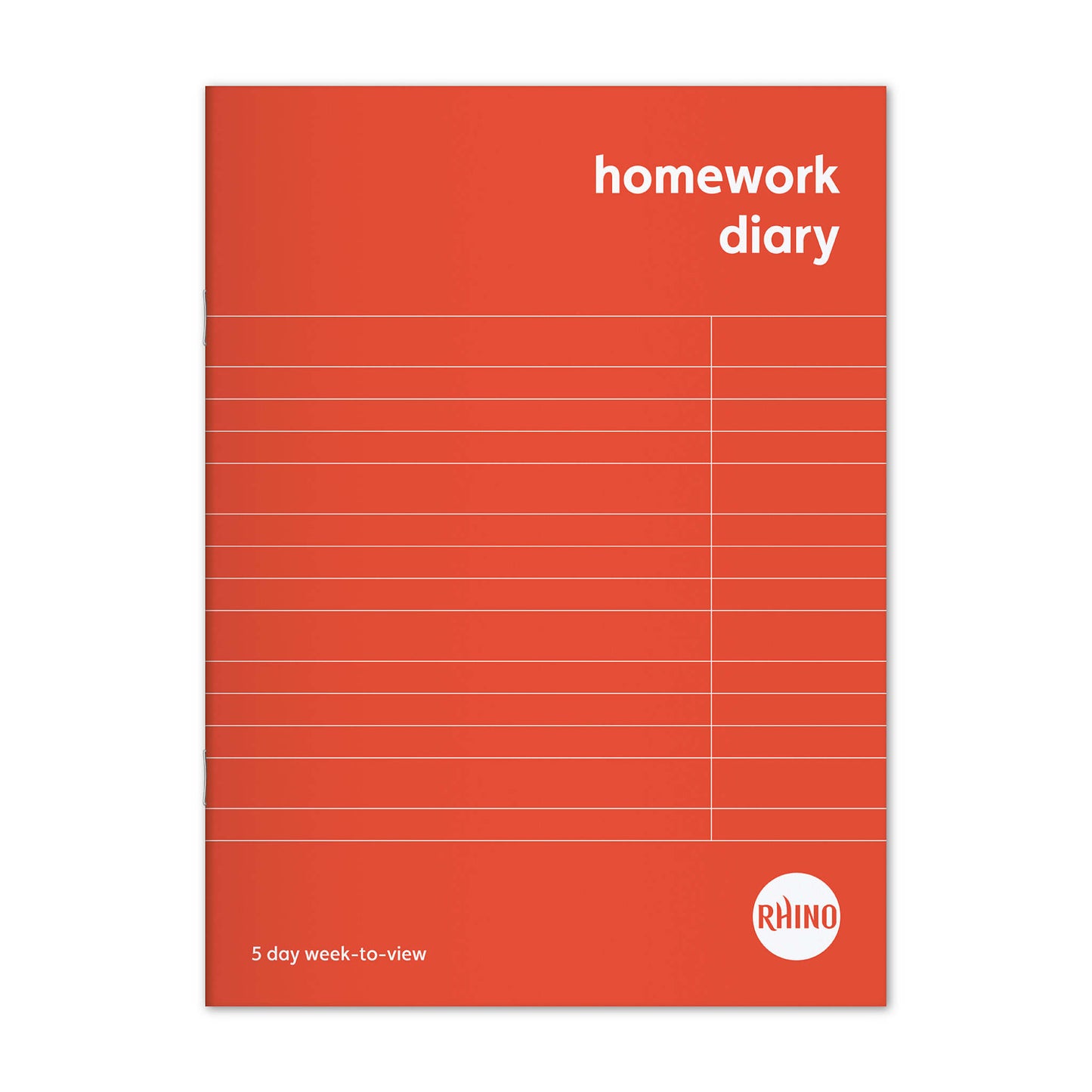 Rhino 8 x 6" 84 Page Red 5-Day Week Homework Diary