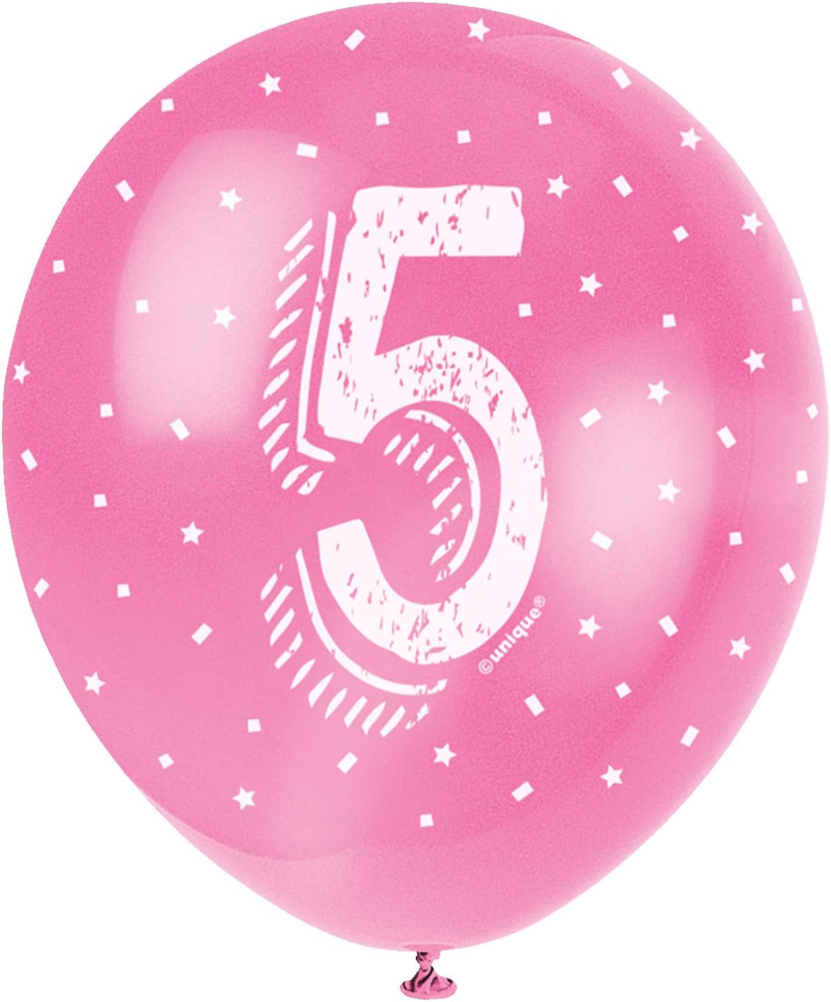 Pack of 5 Number 5 12" Latex Balloons