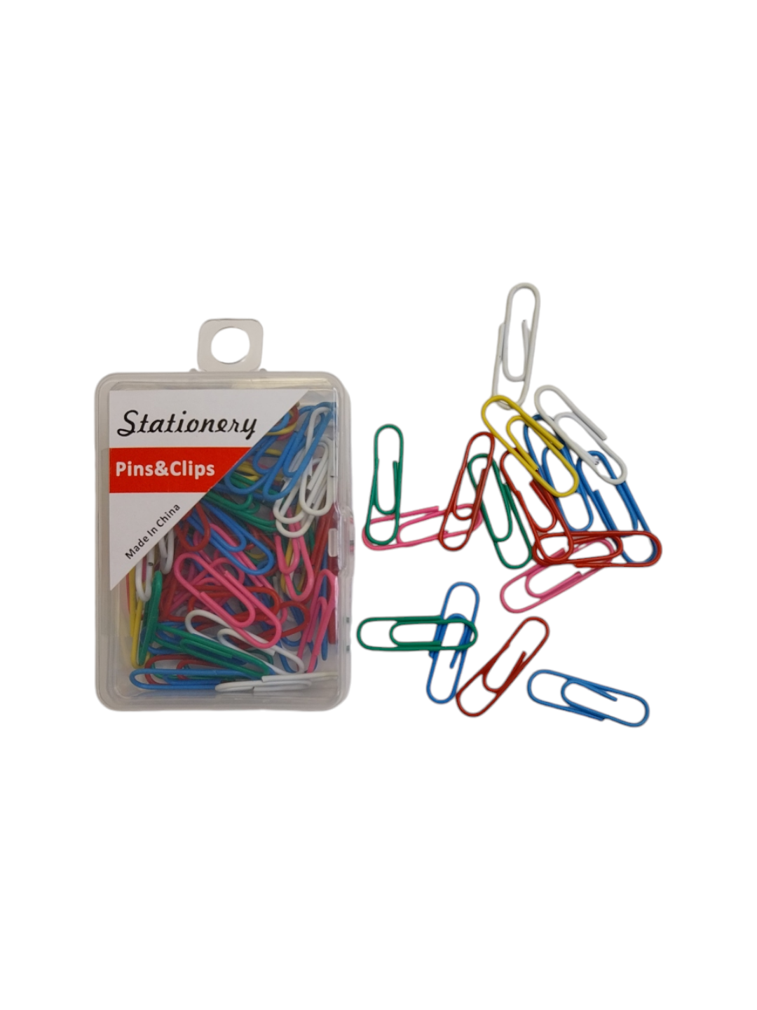 Pack of 80 Assorted Coloured Paper Clips