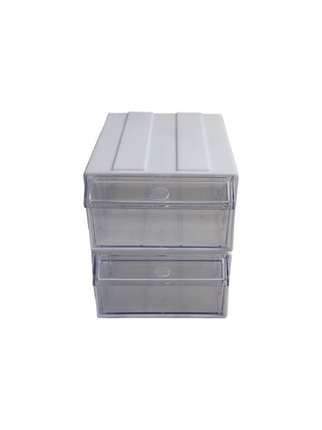 White Stackable Plastic Storage Drawers L203xW135xH79mm with Removable Compartments