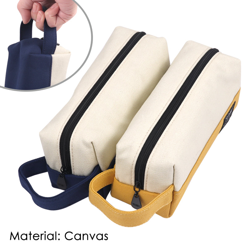 Canvas Coloured Pencil Case with Zipper