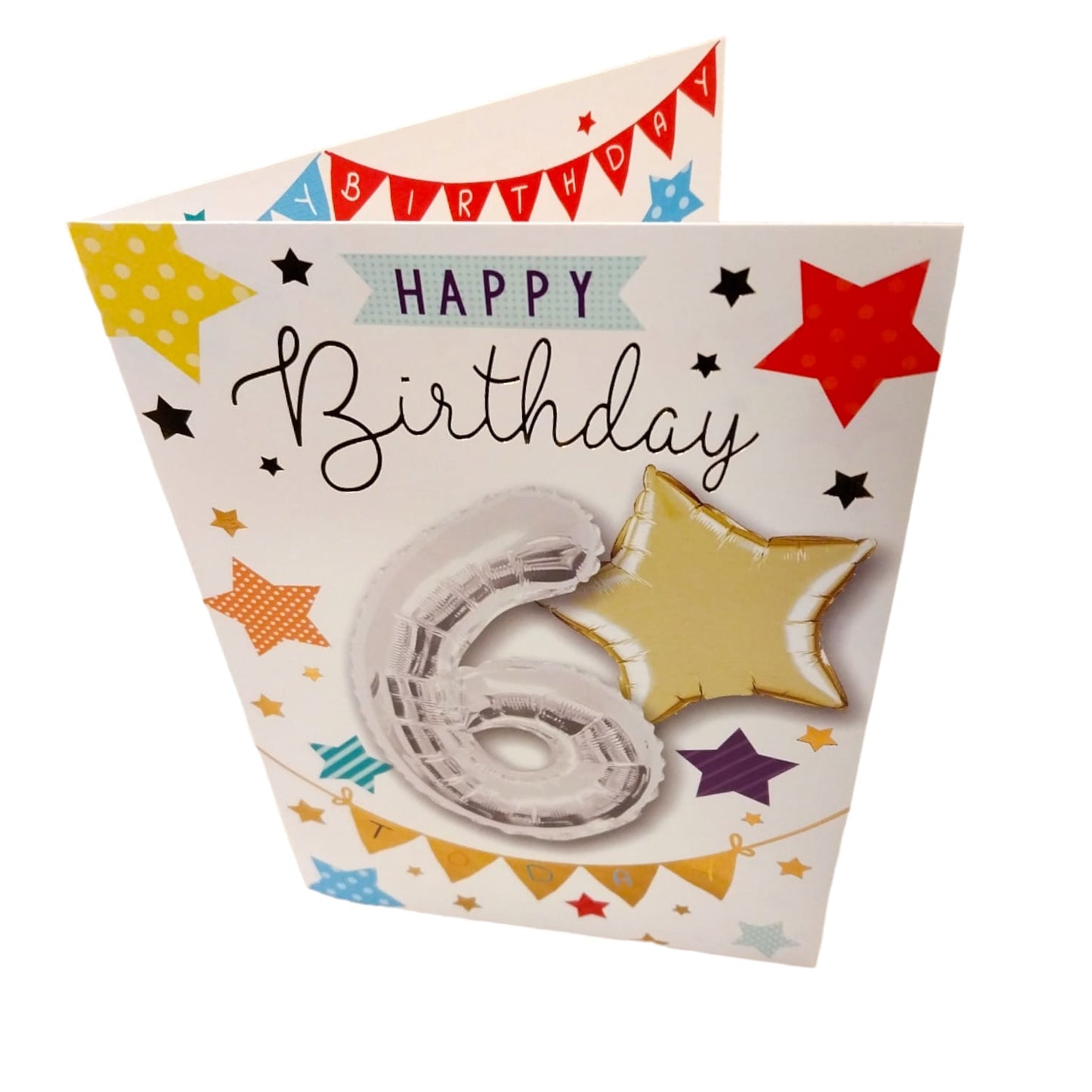 Happy Birthday 6 Balloon Boutique Greeting Card