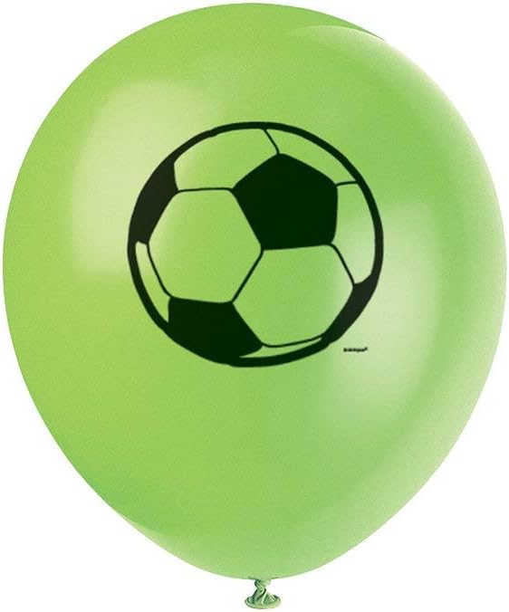 Pack of 8 3D Soccer 12" Latex Balloons