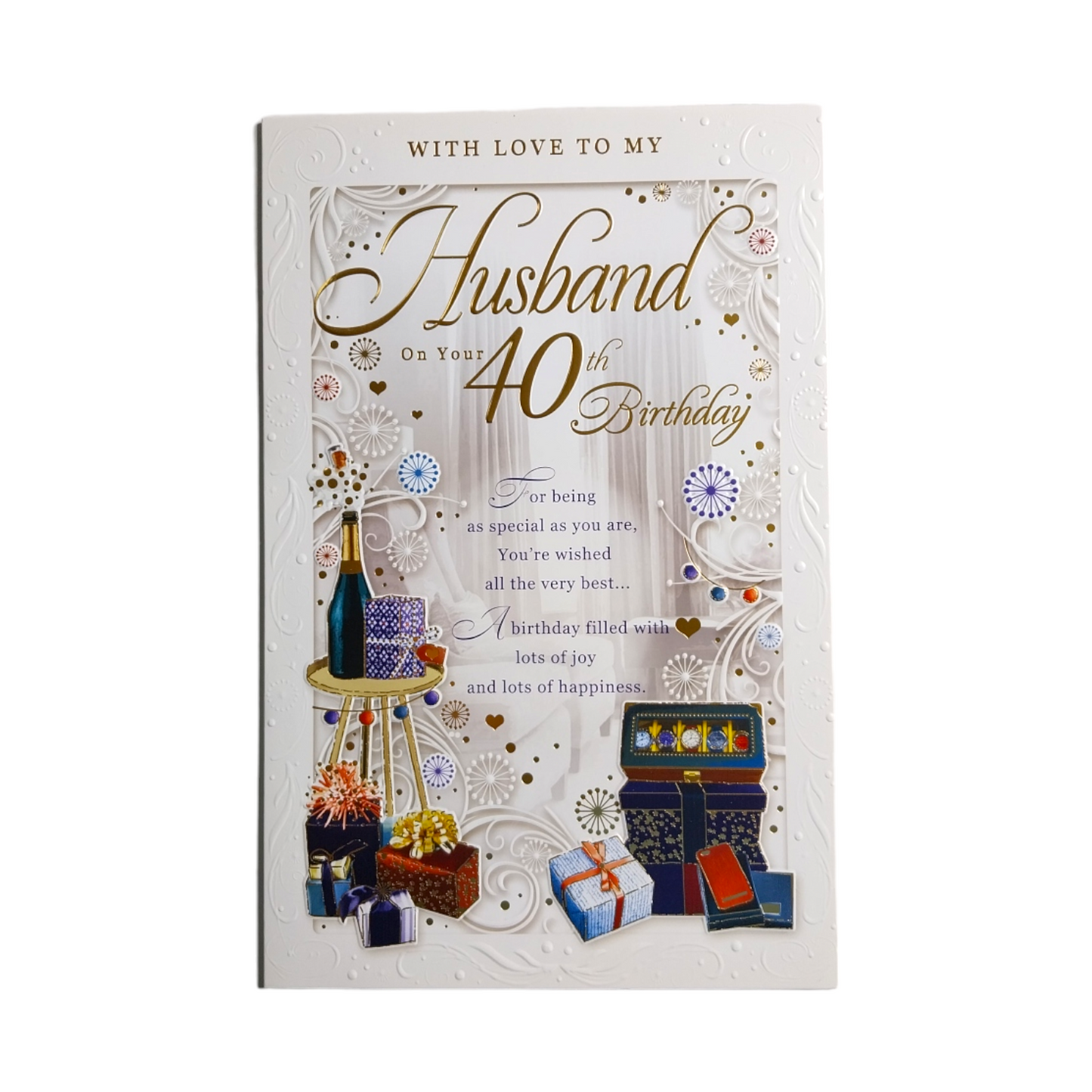 With Love to My Husband On Your 40th Birthday Opacity Card