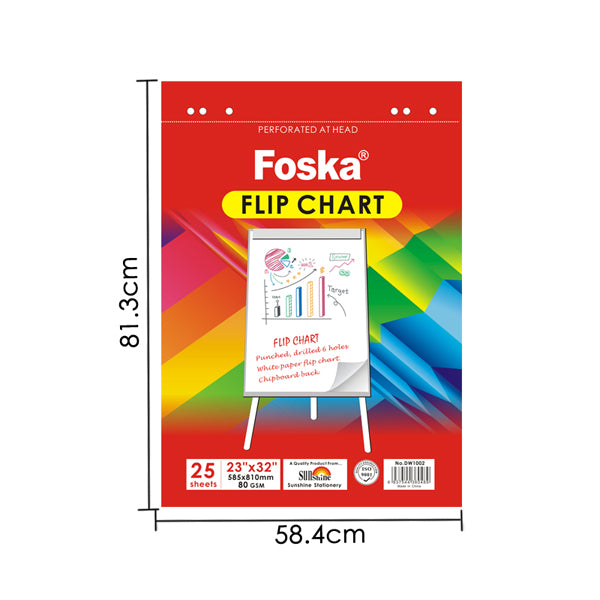 25 Sheets Flip Chart Paper Pad 23" x 32"