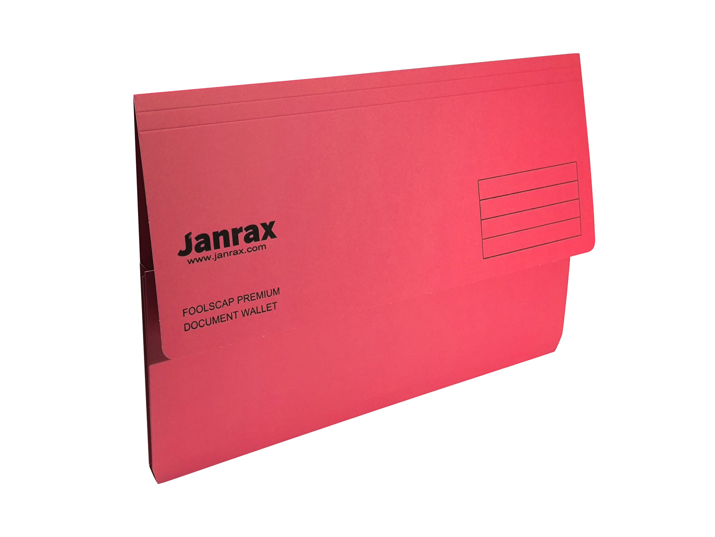 Pack of 10 Red Card Premium Foolscap Document Wallets