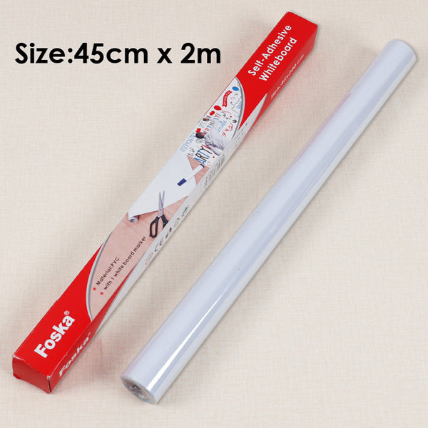 Self Adhesive Whiteboard Roll with White board marker- 45cm x 2m