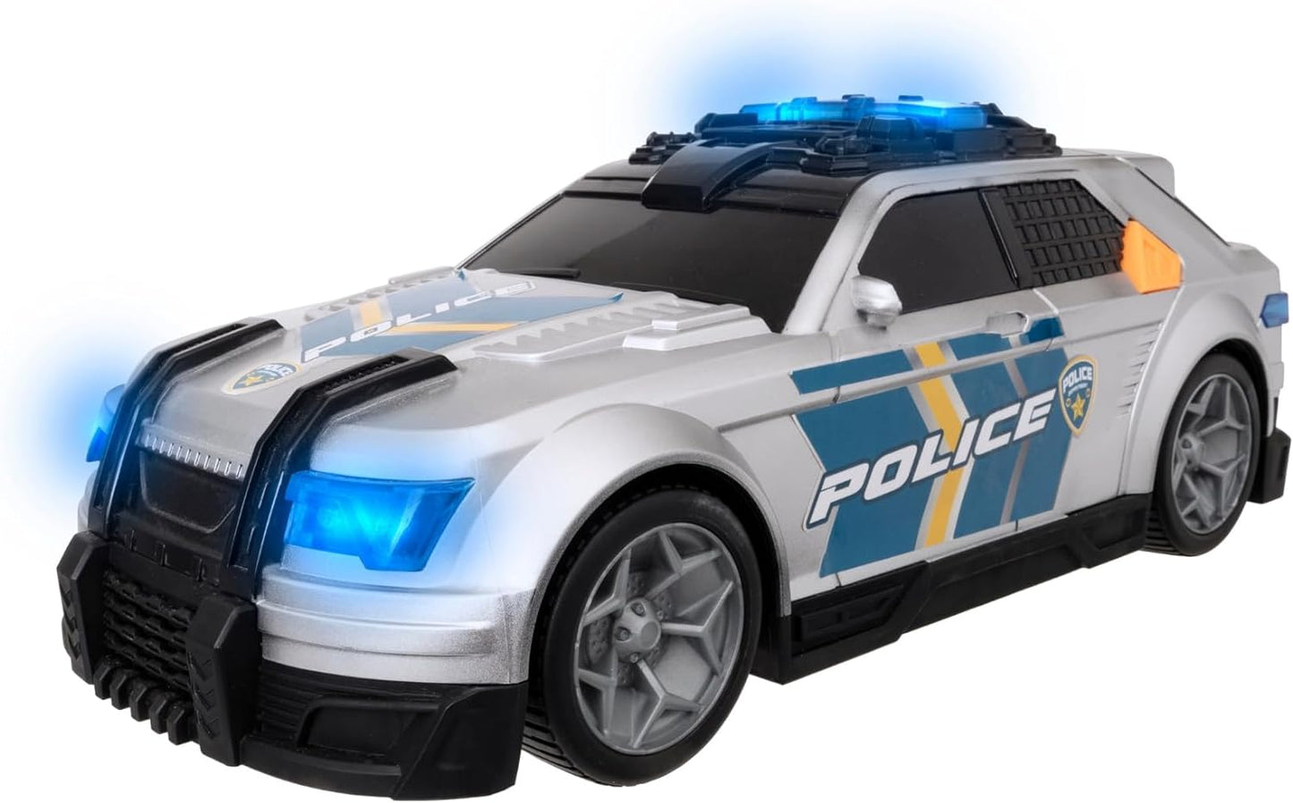 Teamsterz Mighty Medium Police Interceptor Realistic Lights & Siren Sounds Toy Car