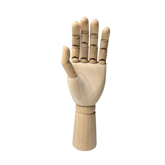 Large Wooden Left Hand Manikin 30cm (12")