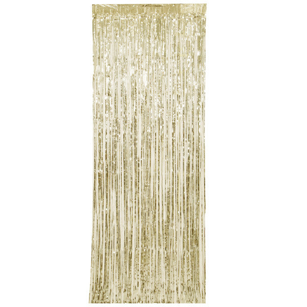 Gold Fringe Door Curtain, 3 x 8 ft