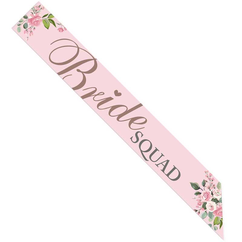 Pack of 4 Bride Squad Paper Sash