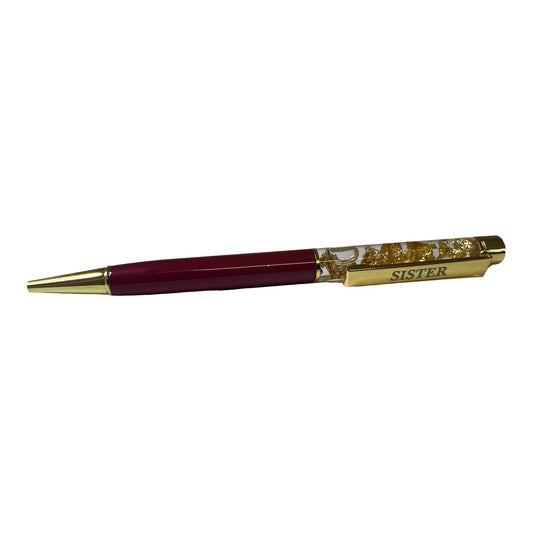 Sister Captioned Gold Leaf Ballpoint Gift Pen