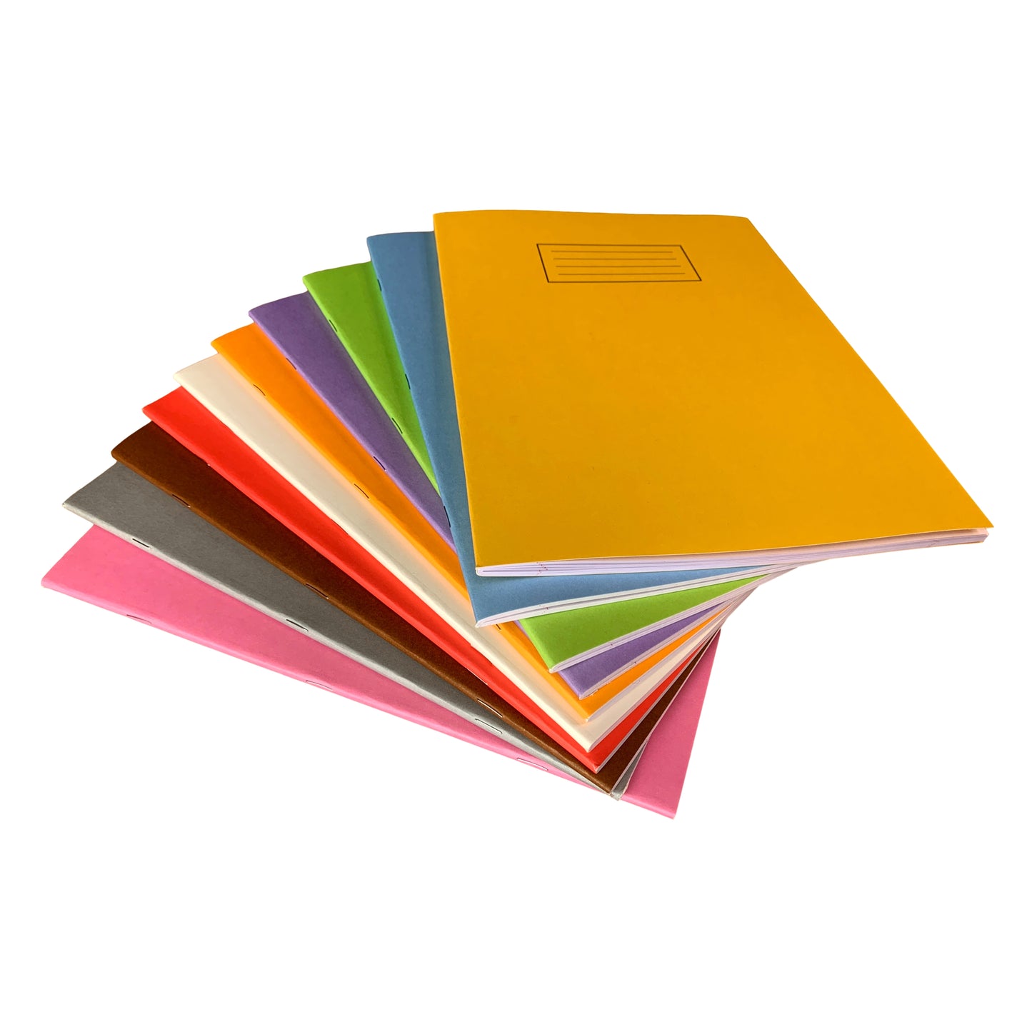 Pack of 50 Janrax A4 Yellow 80 Pages Feint and Ruled Exercise Books