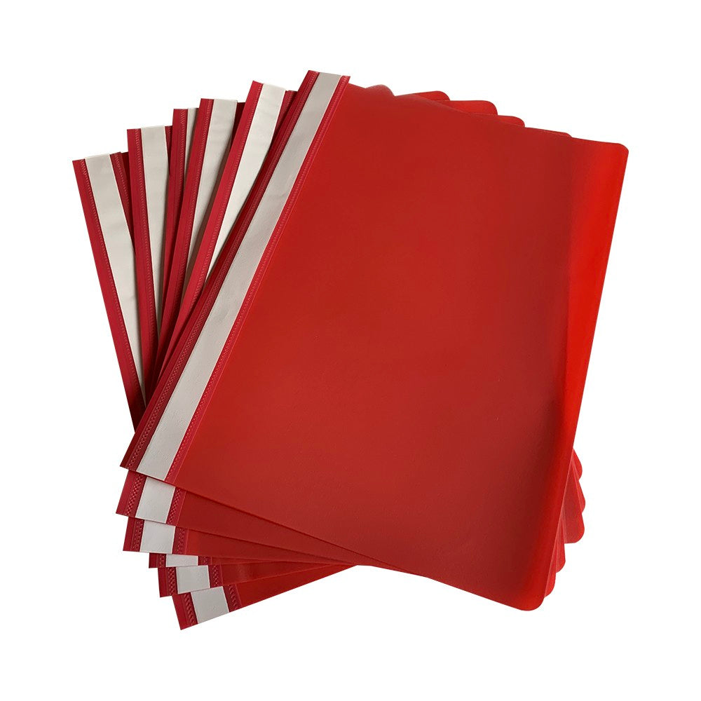 Pack of 12 Red A4 Project Folders by Janrax