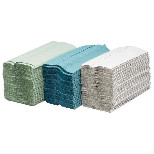 Pack 92 x 15 Maxima C-Fold 1-Ply Green Hand Towels