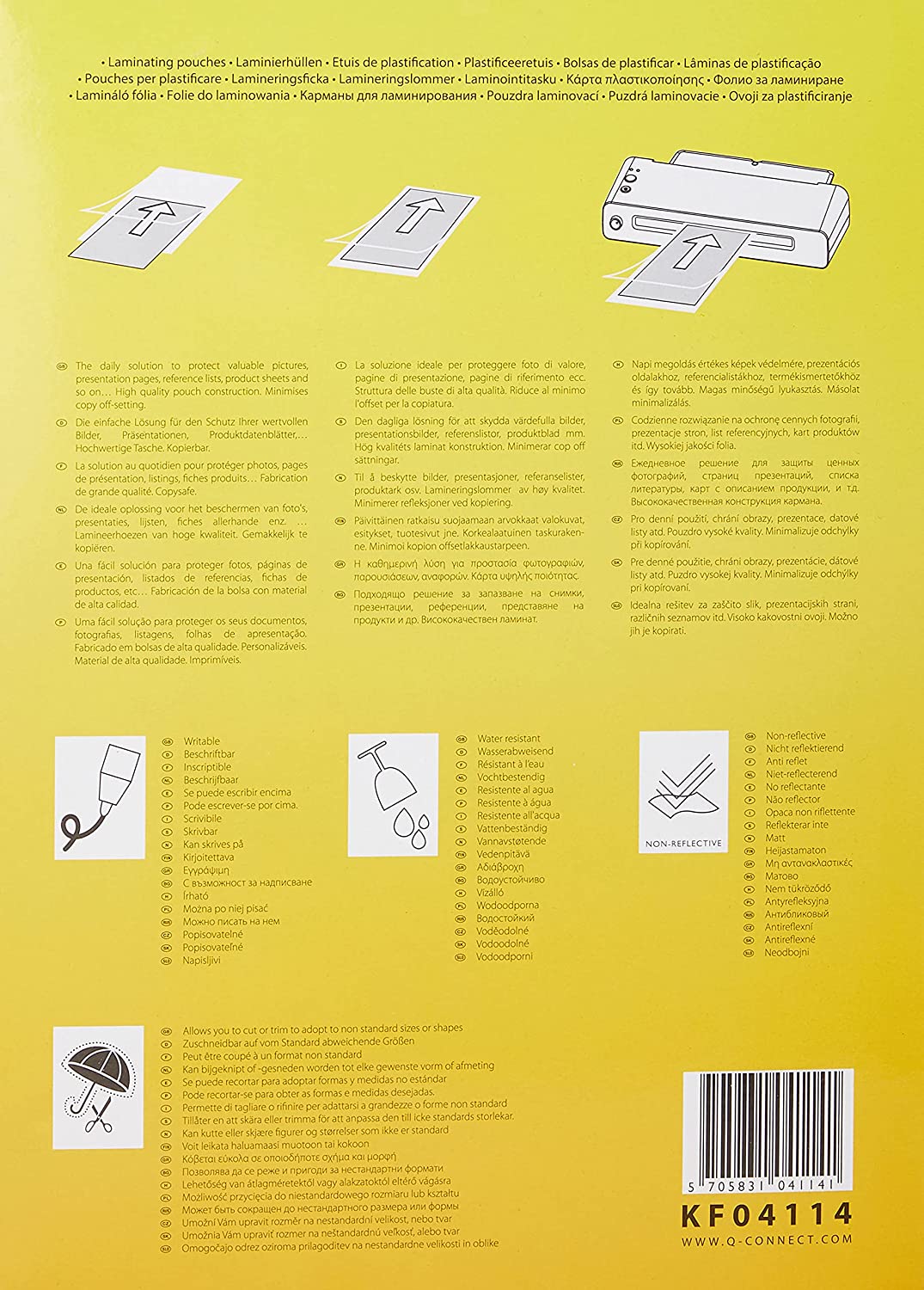 Pack of 100 160 Micron A4 Laminating Pouches