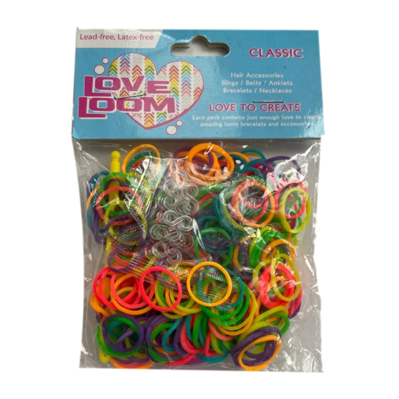 Love Loom Coloured Loom Bands Approx 300 Per Pack