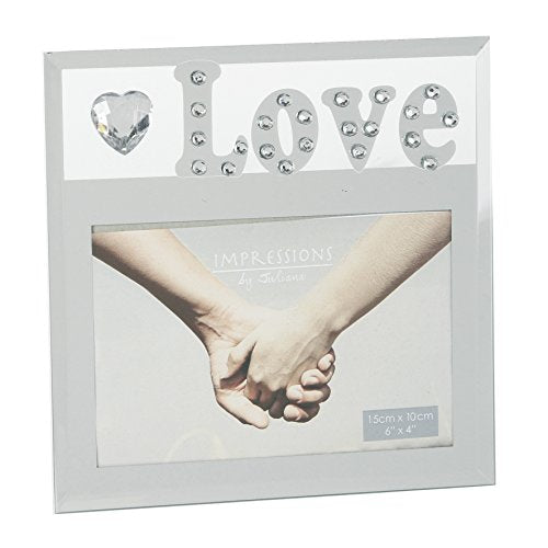 LOVE Mirror & Crystal Photo Frame With Cutout Letters