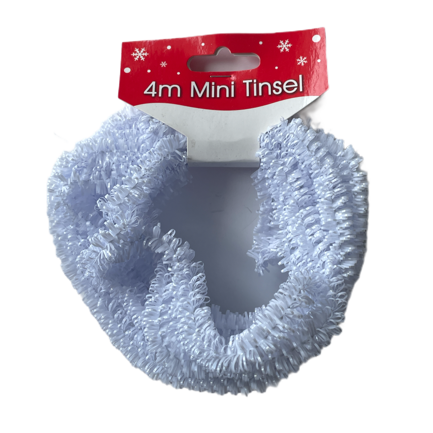 4m White Decorative Mini Tinsel