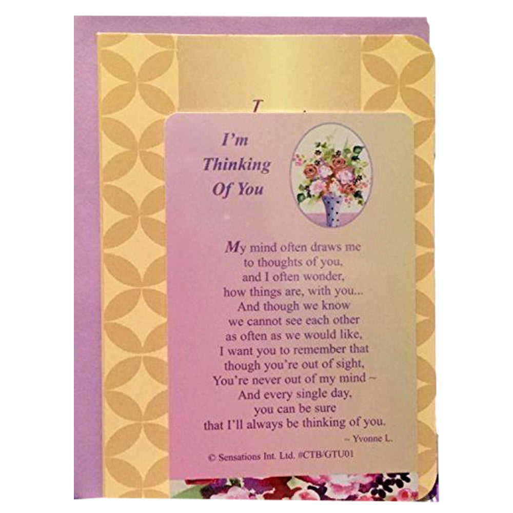 I'm Thinking of You Sentimental Keepsake Wallet / Purse Card