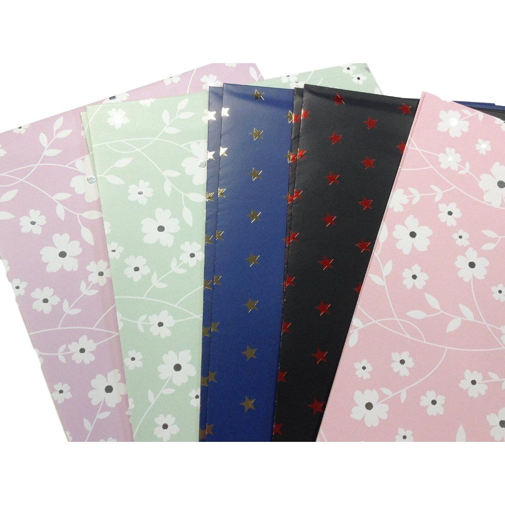 10 Sheet of Mix Design Designer Soft touch Foiled Giftwrap