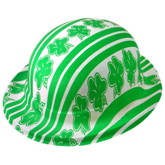 Hat Bowler Plastic Shamrock Adult