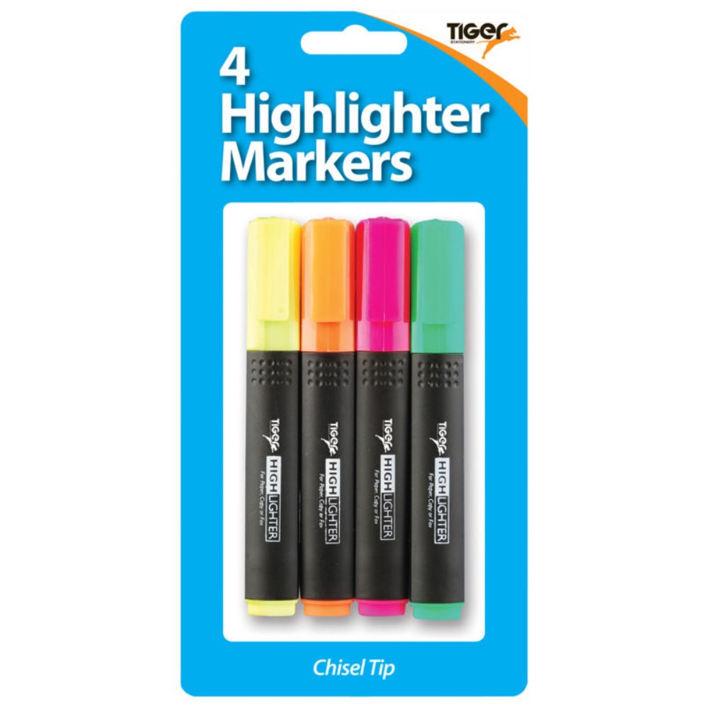 Pack of 4 Slim Highlighters