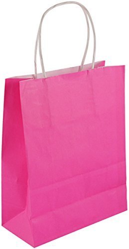 Pink Paper Party Bag with Handles