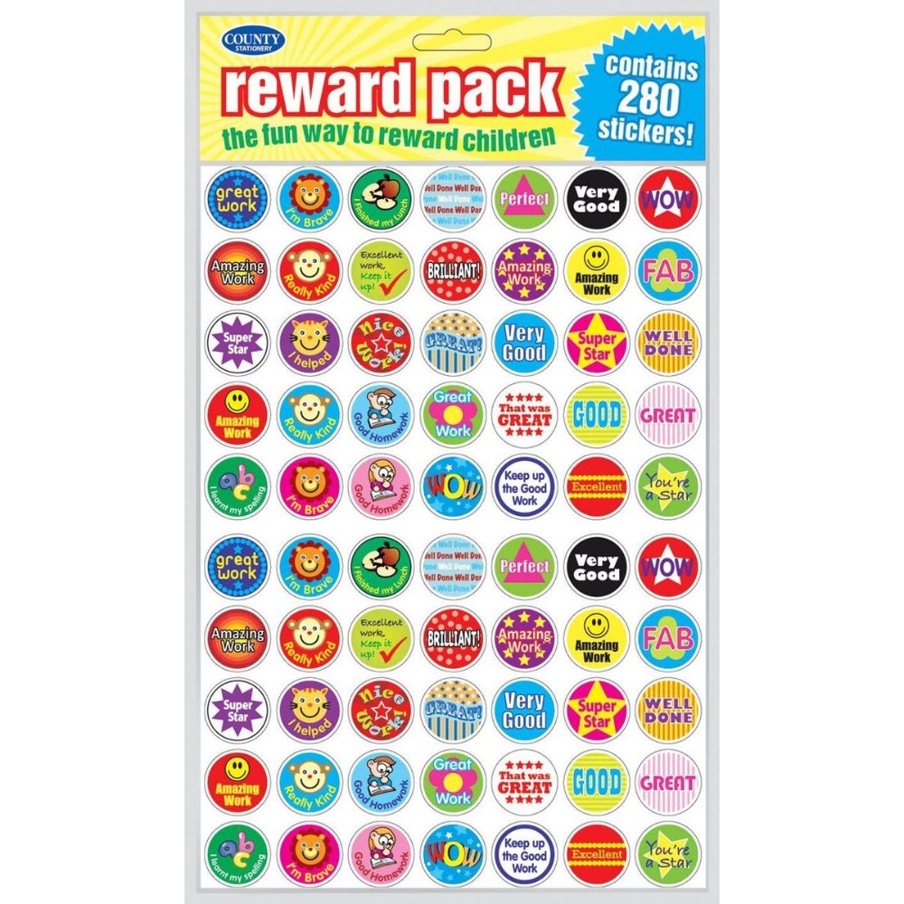 Pack of 280 Reward Stickers