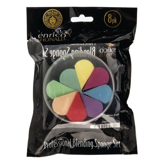 Pack of 8 Enrico Shonalli Cosmetic Professional Blending Sponge Set